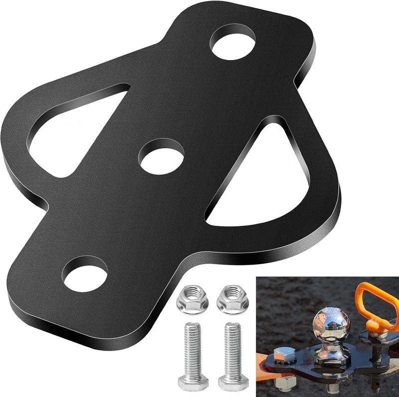 ZHONGXIA 3-Way Trailer Hitch Adapter Steel Hitch Mount with Bolt for ATV Lawn Mower/Golf Cart/Flat Towing Tow Ball Mount, w/3/4 Shaft, 5/8" Trailer Ball Pin, Can Support Up to 3000 Lbs Pulling Strength - Image 1